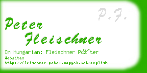 peter fleischner business card